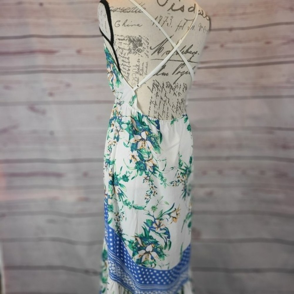 Jealous Tomato Hi Low Strappy Floral Print Dress -M - Picture 3 of 5